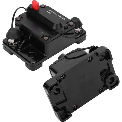 Coupe‑circuit automatique réarmable porte‑fusible en cuivre étanche interrupteur rouge DC12‑42V100A (1/5)