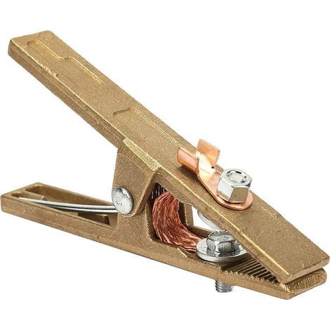 Schweißmasseklemme, 300A Hochleistungs-Messingbacke, Schweißmasseklemme für Schweißgeräte und Schweißmaschinen für verschiedene Arten von Schweißgeräten (260A/300A/500A) (1/5)