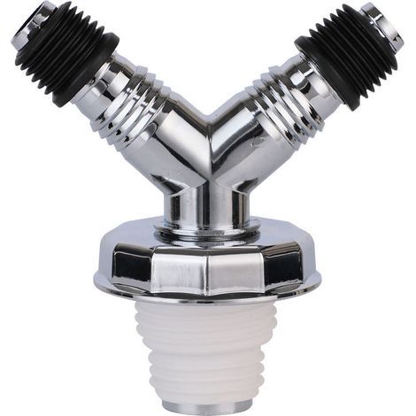 Adaptateur de siphon de sol en PVC, universel, pour cuisine, salle de bain, machine à laver, facile à installer, argenté, 1 paquet (1/4)