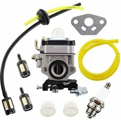Kit de Carburateur pour Débroussailleuse AL-KO Alko, Modèles BC410, BC4535, BC4125, avec Tuyau et Filtre à Essence.
