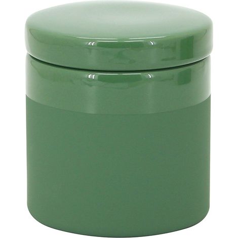 Barattolo porta cotone verde scuro con coperchio - Serie Green (1/3)