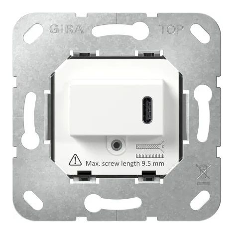 Gira USB-Spannungsvers. PD 1f Typ C Einsatz Weiß [236200], 2362 00