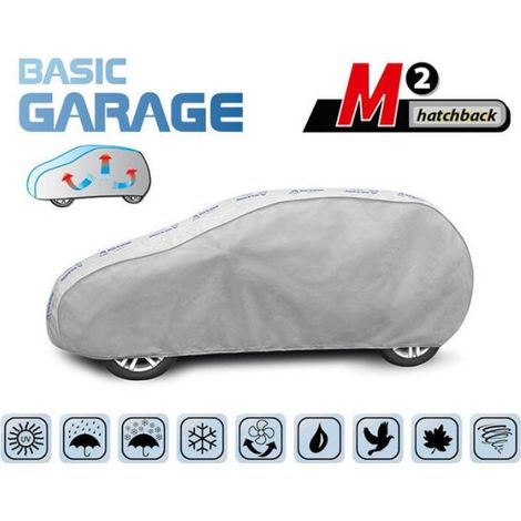 Hochwertige Fahrzeugabdeckung Kegel‑Serie BASIC GARAGE M2 für Hatchback 380–405 cm