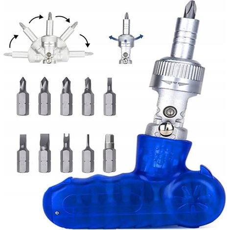 Set di cacciaviti magnetici 10 in 1 con cricchetto regolabile (1/3)