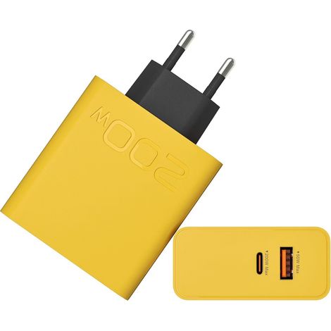 Chargeur rapide 200W norme européenne, double port PD+USB pour téléphone 200W, prise UE emballé avec câble (1/5)