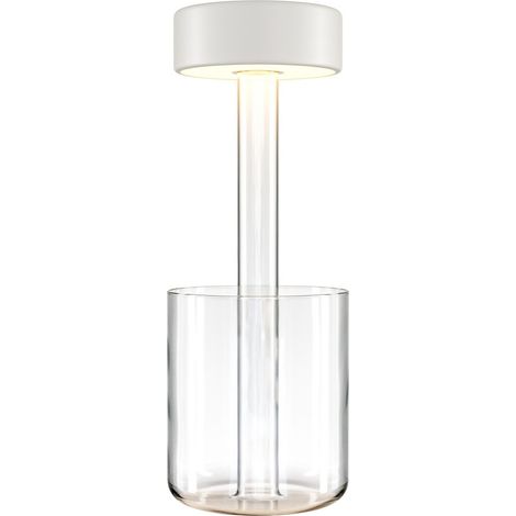 Lampe table vase verre blanc LED 3W Maytoni USB AI (1/5)