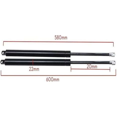 Vérins À gaz 2X Shock Car Lift Strut Support Bar Ressort À Gaz Lift Up Support Pneumatique Pour Lit Stockage Tige Hydraulique Amortisseur Universel 58cm 580mm 750N Ressorts à Gaz Hayon (1/4)