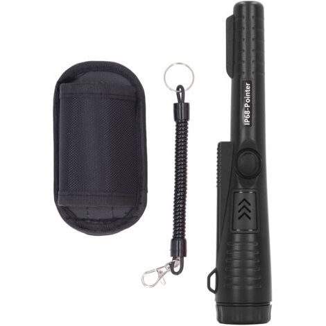 Détecteur de métaux portable professionnel pour la chasse aux trésors d'or, outil de découverte pour enfants et adultes, noir