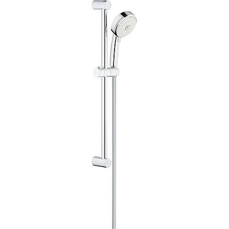Grohe – Kit de douche 600 mm – Douchette 100 mm avec 3 jets – Finition chromée – Fixation cachée et support réglable (1/10)