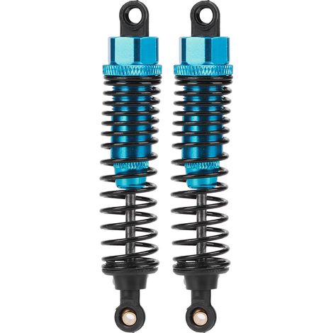 2 pièces Amortisseurs Métalliques pour Voiture RC, Pièces de Rechange Accessoires Compatibles 1:10, Bleu 100MM (1/5)