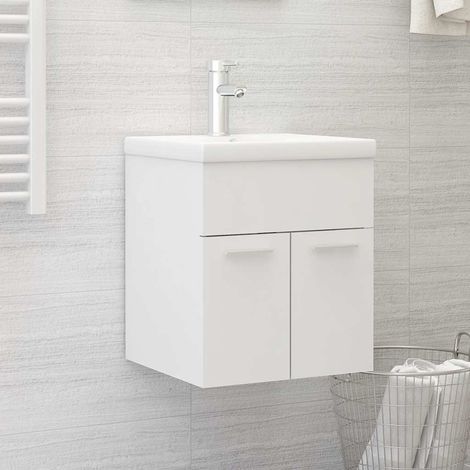 vidaXL Mobile Sottolavabo Bianco 41x38,5x46 cm in Multistrato (1/5)