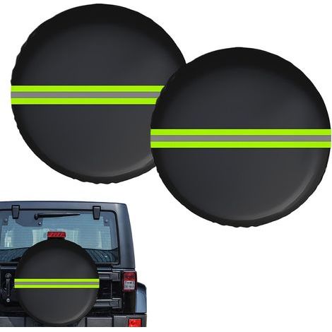Housse de Roue de Secours Universelle Élastique Résistante Réfléchissante Imperméable Protecteur De Roue Contre La Neige Et La Pluie,pour Camping-Car Camions SUV Berline Fourgonnette (1/5)