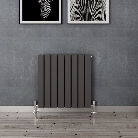 ELEGANT 600x608mm Anthracite Designer Radiator Horizontal Flat Panel Single Panel Radiator (1/5)