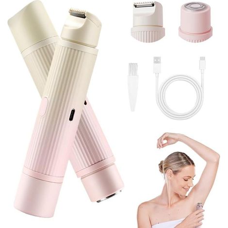 Rifinitore per zona bikini da donna, nuovo dispositivo per la rimozione dei peli del viso da donna, rasoio elettrico 2 in 1 per le zone intime femminili, rasoio intimo, rasoio. (1/5)