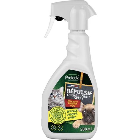 Répulsif Chats Intérieur et Extérieur, Spray Anti-Griffure et Marquage Urinaire, 500ml - Protection Efficace pour Mobilier et Jardins (1/5)