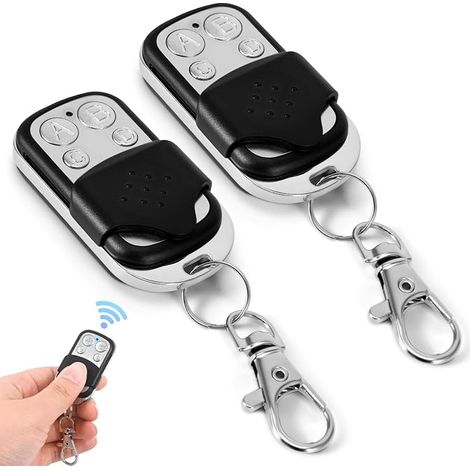 Set di 2 telecomandi universali per porte da garage - Duplicatore di chiavi wireless - Frequenza 433,92 MHz (1/5)