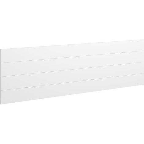 Tête de lit blanche moderne avec design à lignes horizontales - Longueur 156 x Hauteur 45,5 x Profondeur 1,5 cm (1/5)