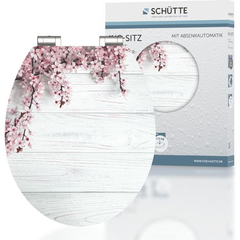 SCH�TTE WC-Sitz aus MDF Holz mit Absenkautomatik Toilettendeckel mit Motiv Klodeckel Floral Blume 80549 (1/5)