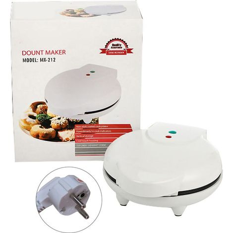 Machine à Donuts Électrique - Appareil à Donuts Mini Multifonction, Plaque Anti-Adhésive Double Face (Prise UE 220V)