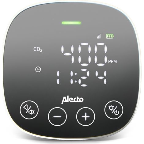 Alecto CO2-Messgerät mit NDIR-Sensor und Feuchtigkeitsmesser