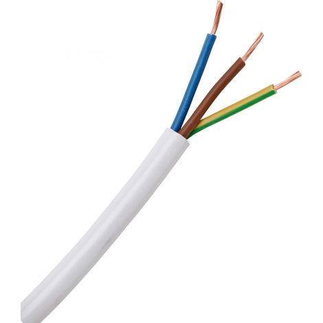 Kopp - Leichte Schlauchleitung H03VV-F 3Gx0,75mm², 3-adrig, 10m Ring, weiß - 151610846