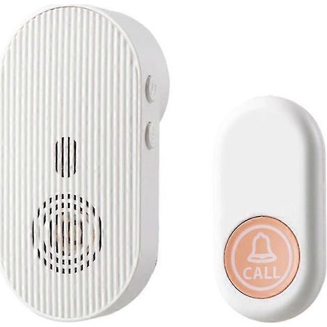 Sonnette sans fil 433, appel à domicile à bouton unique, sonnette de chevet, étanche, appareil d'appel longue distance, compatible avec la prise standard européenne pour les seniors. (1/5)