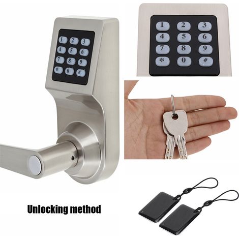 Elektronisches 4-in-1-Türschloss mit Passwort- und Funkkartenentriegelung sowie Fernbedienung für mehr Sicherheit im Haus (1/5)