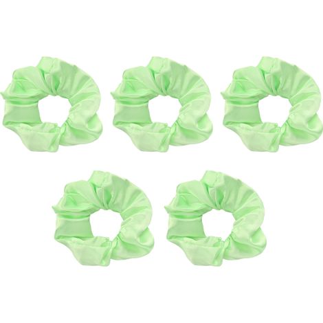 5 attaches lumineuses LED pour cheveux, élastiques verts, serre-tête décoratif en corde lumineux, lot de 5 (1/5)