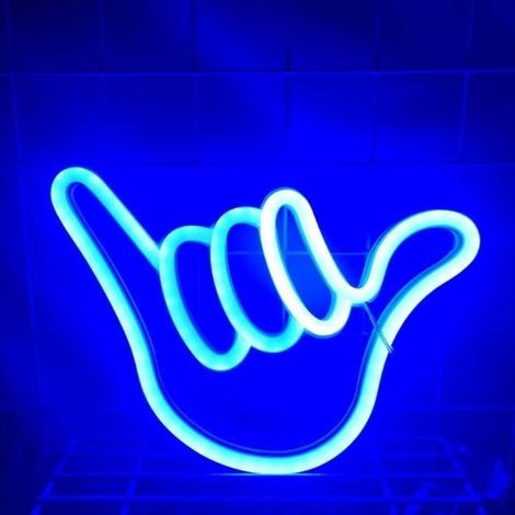 (bleu)Lampe LED décorative, Pour la maison, la chambre, le bar, le restaurant, Noël, une fête d'anniversaire,décoration murale Bleu clair (1/4)