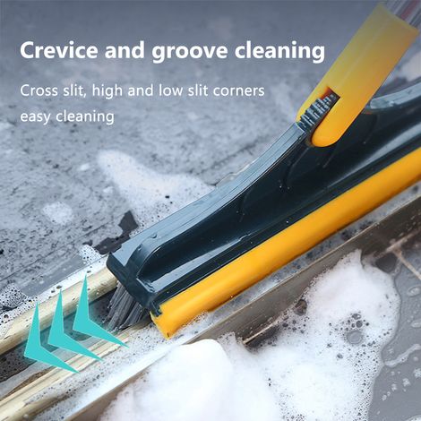 Brosse de nettoyage 3 en 1 avec long manche rotatif à 120° pour douche, salle de bain et cuisine. (1/5)