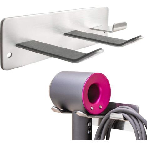 Hair Dryer Holder, Wall Mount Compatible with All Hair Dryers, Space Organizer for Bathroom/Bedroom/Bathroom/Hair Salon (1/5)