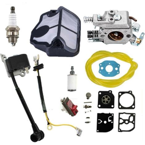 Kit de carburateur pour Husquvarna 36 41 136 137 137E 141 142 141LE 142E scie, remplace WT-834 WT-657 WT-285 WT-239 C1Q-W29E, avec filtre à air (1/5)