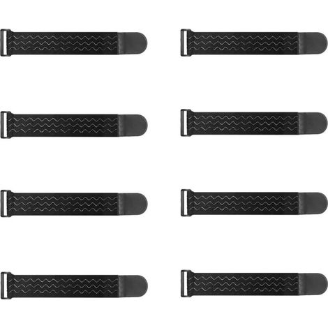 Elastische Bänder mit rutschfester Rückseite, 30 x 5 cm (8 Stück), Mehrzweck-Klett-Kabelbinder für Fahrräder, Hosenschutz, Gepäck, Yogamatten, Camping, Schläuche, Kabel