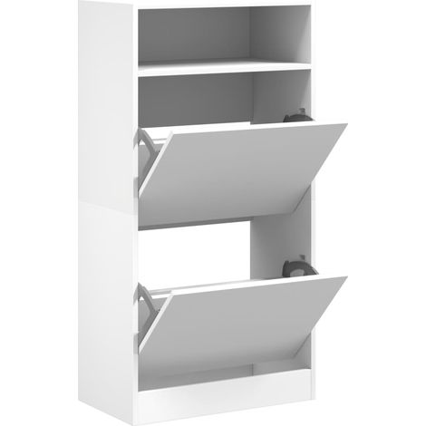 Maison Exclusive - Scarpiera Bianca 60x34x116 cm in Legno Multistrato (1/5)