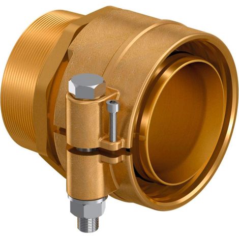 RACCORD MÂLE ECOFLEX PN6 125X11,4-R4 RÉSISTANT À LA CORROSION AVEC FILETAGE CONIQUE SANS JOINTS TORIQUES EN LAITON DORÉ (RÉFÉREN