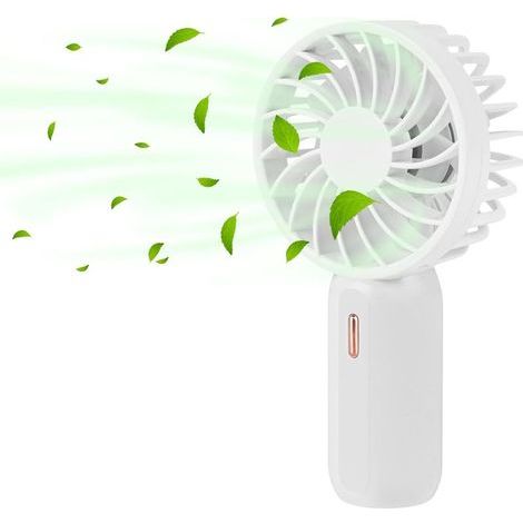Ventilateur portable rechargeable USB, 3 vitesses, format ultra-mini (6,1 x 3,1 x 1,15 cm), pour enfants, usage extérieur (1/5)