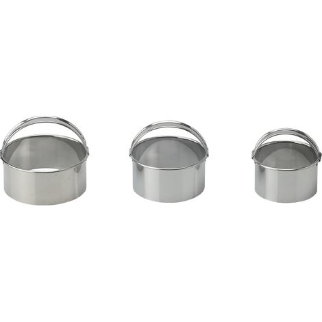 Emporte-pièce Rond - Acier Inoxydable - Lot de 3 Tailles Progressives avec Manche - Pour Biscuits Pâtisseries et Pâte à Sucre (1/5)