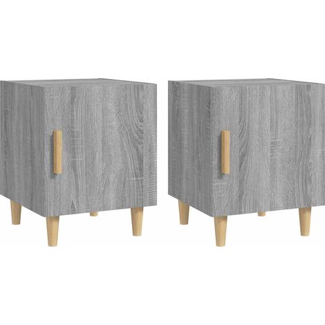 Maison Exclusive - Mesitas de noche 2 uds madera contrachapada gr (1/5)