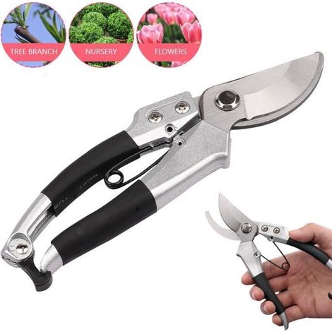 Gartenschere - 19,8 cm - Edelstahl - Ergonomischer Griff - Sicherheitsverschluss