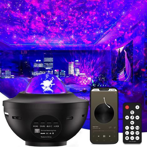 Filiyano – lampe galaxie multicolore – Projecteur d'étoiles avec haut-parleur Bluetooth - Votre propre lampe galaxie multicolore (1/2)