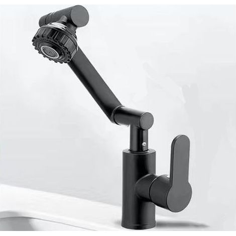 Flexible Robinet Cuisine – Rotation 1080°, 2 Modes – Avec 2 Flexibles 60 cm – Noir (1/5)