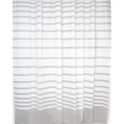 Tenda impermeabile doccia vasca in peva fantasia a righe grigio h 200 mod. Dover 240 cm