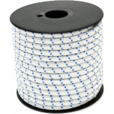 FPLUS goma elastica poliset.8 mm azul 100 mts , 8000 Cordón Goma Elástica Poliéster. Alta Tenacidad.

COMPOSICIÓN. Alma interior de goma látex. Exterior poliéster, alta tenacidad.