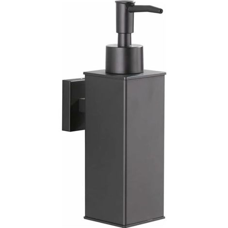 Distributeur De Savon - Acier Inoxydable 304 - Montage Mural - Noir Mat - 1 Pièce (1/5)