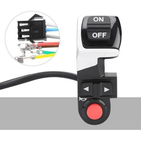 3 En 1 LumièRe Klaxon Interrupteur Bouton éLectrique VéLo TêTe LumièRe Cloche Interrupteur pour VéLo Tout TéRrain VéLo (1/4)