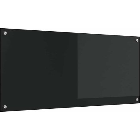 Protection de cuisine Noir 110 x 50 x 0,6 cm verre trempé CFW72226 (1/5)