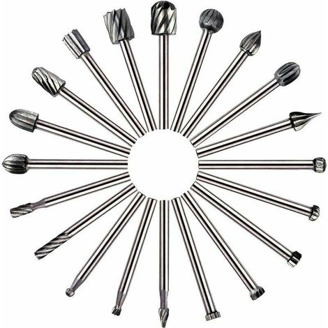 20 pièces d\\\\\\\\\\\\\\\\'outils rotatifs fraise HSS fraise à bois fraise à bois, utilisée pour Dremel/accessoires utilisés pour le travail du bois de bricolage, outil rotatif de gravure (1/5)