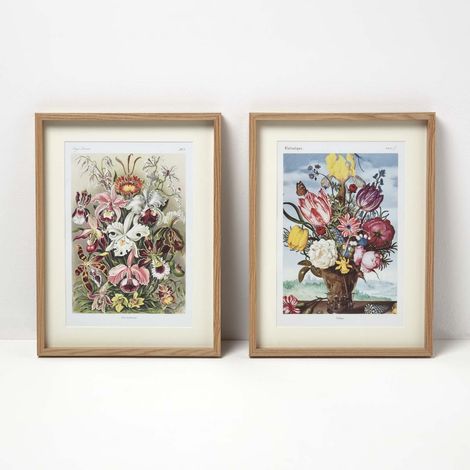 HOMESCAPES Original Wall Decoration Botanical Flowers Set of Decorative Frames (1/5)