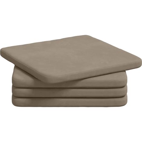 Maison Exclusive - Sitzkissen 4 pcs Taupe 40 x 40 x 3 cm Mikrofas