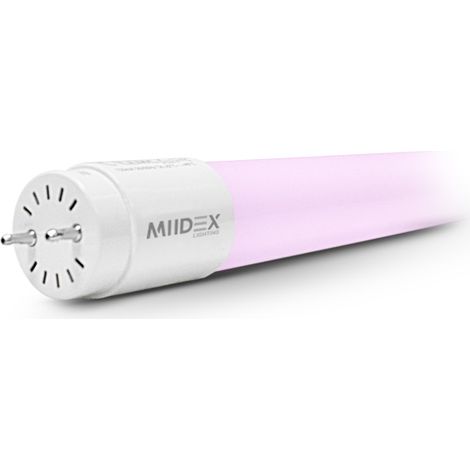 Confezione da 10 tubi LED rosa per alimenti IP20 1200mm - 18W - 180-265V (1/3)